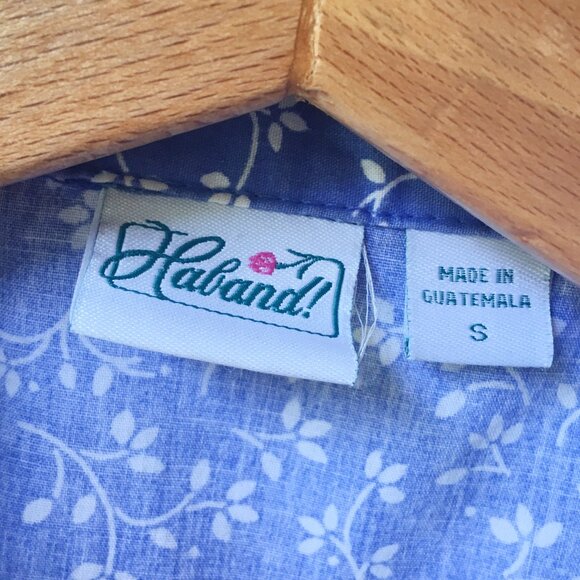 Vintage Blue Country Calico Short Sleeve Button Down - Picture 4 of 5